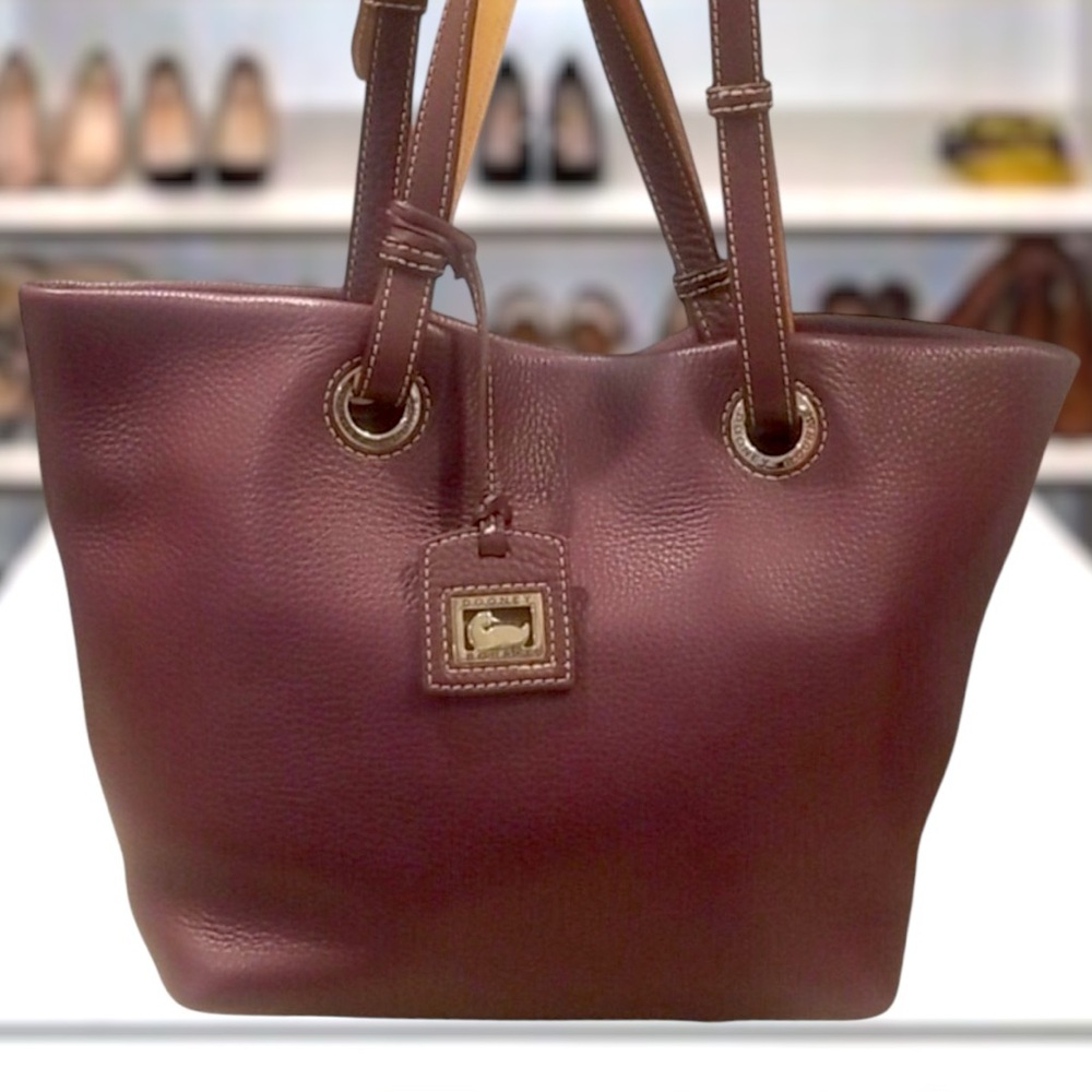 Dooney and Bourke Butter Soft Pebbled leather Tote/Satchel Deep Bordeaux Tote